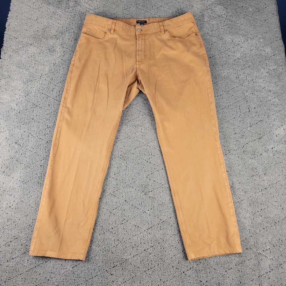 Peter Millar Pants Mens 38x30 Brown Wayfare‎ Tailored Fit Tencel Blend Stretch